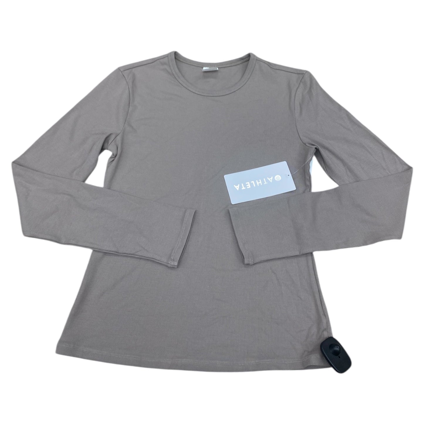 Athletic Top Ls Crewneck By Athleta In Taupe, Size:Sp