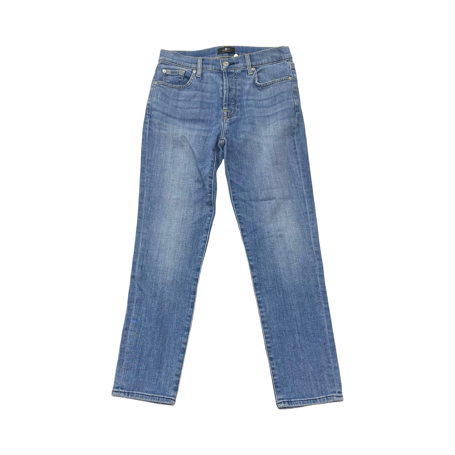 Jeans Boot Cut By 7 For All Mankind In Blue Denim, Size:4