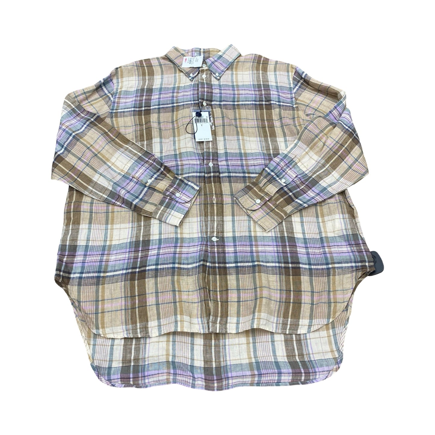 Top Ls By Polo Ralph Lauren In Plaid Pattern, Size:L