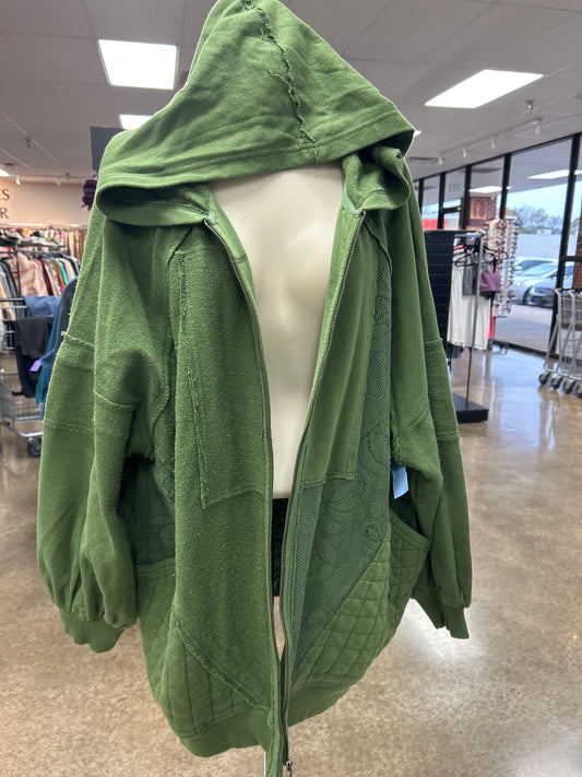 Sweatshirt Hoodie By Pilcro In Green, Size:L