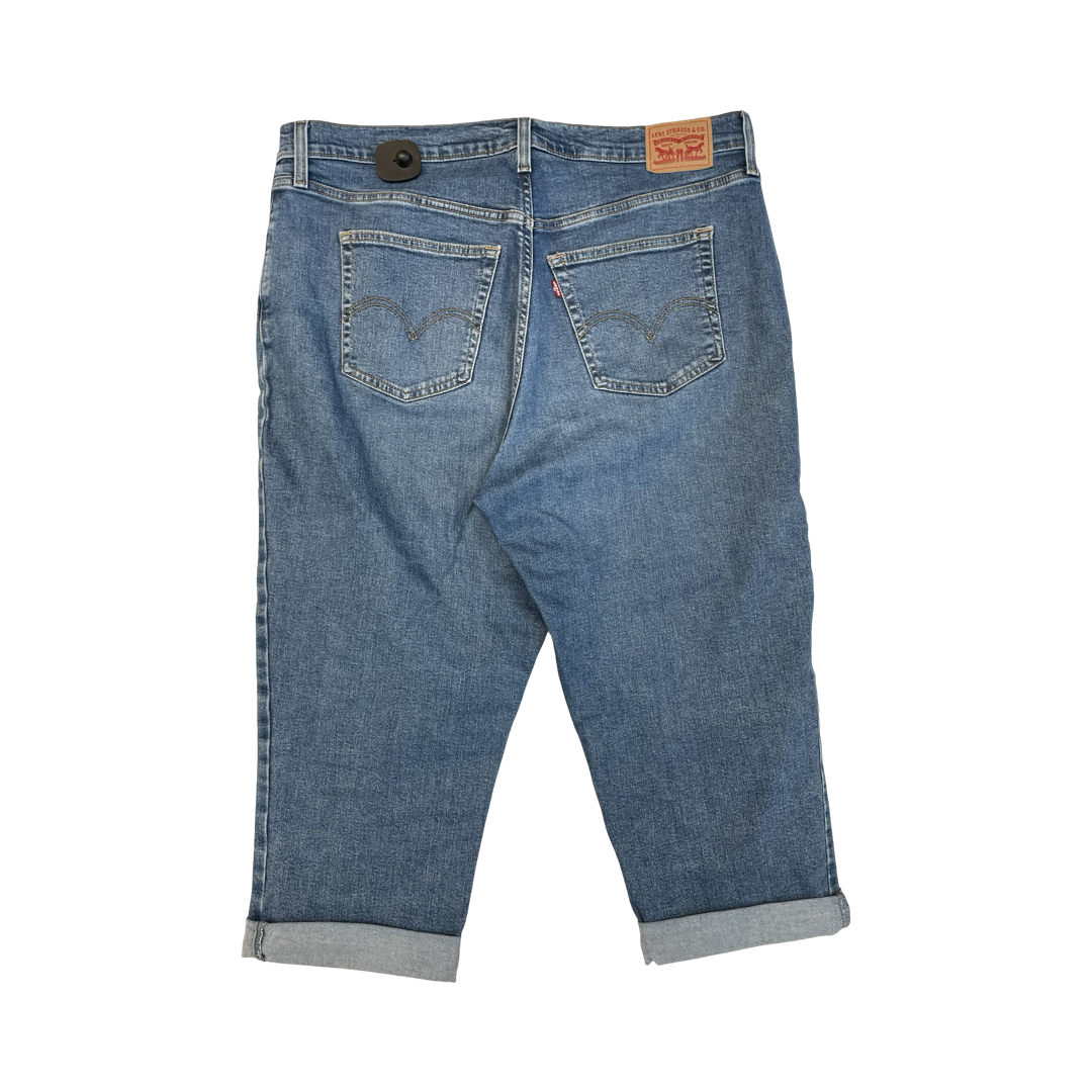 Jeans Straight By Levis In Blue Denim, Size:20