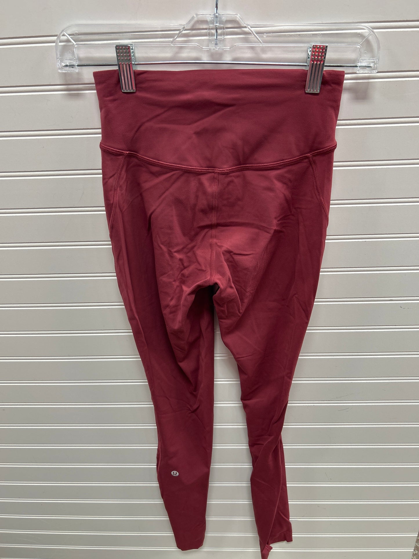 Athletic Leggings By Lululemon In Red, Size:2