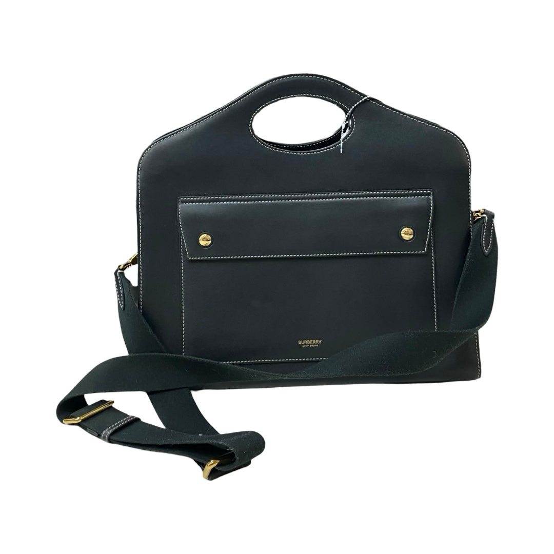 Handbag Luxury Designer By Burberry In Black, Size:Large
