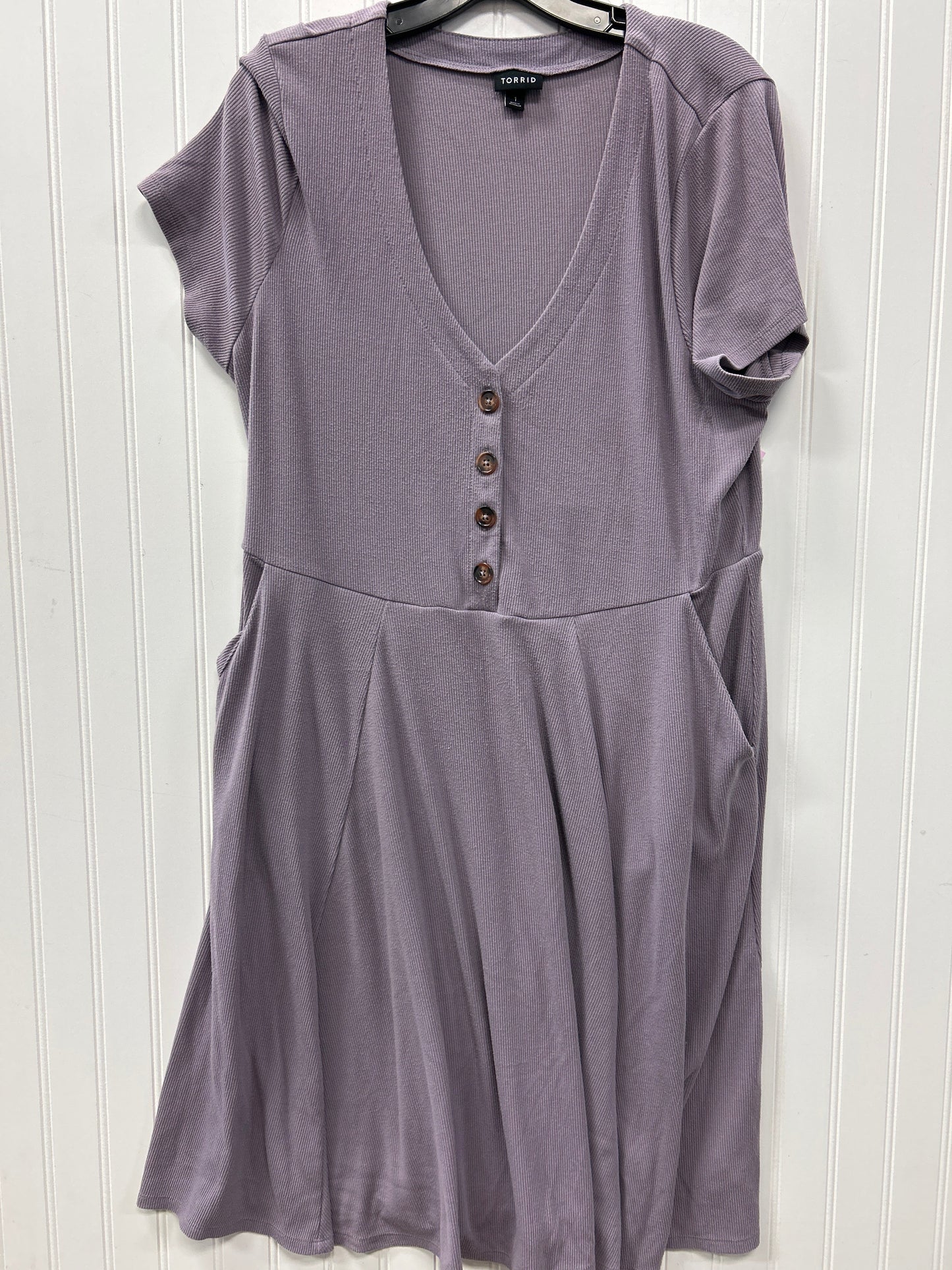 Dress Casual Midi By Torrid In Purple, Size:1X