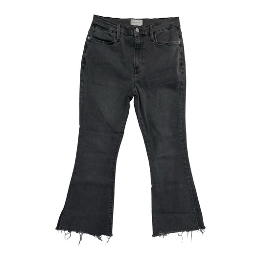 Jeans Boot Cut By Frame In Black Denim, Size:10