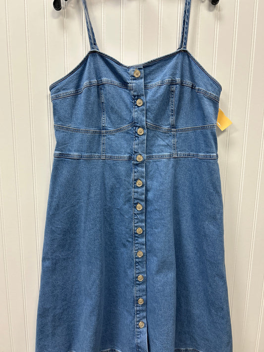 Dress Casual Maxi By Universal Thread In Blue Denim, Size:1X