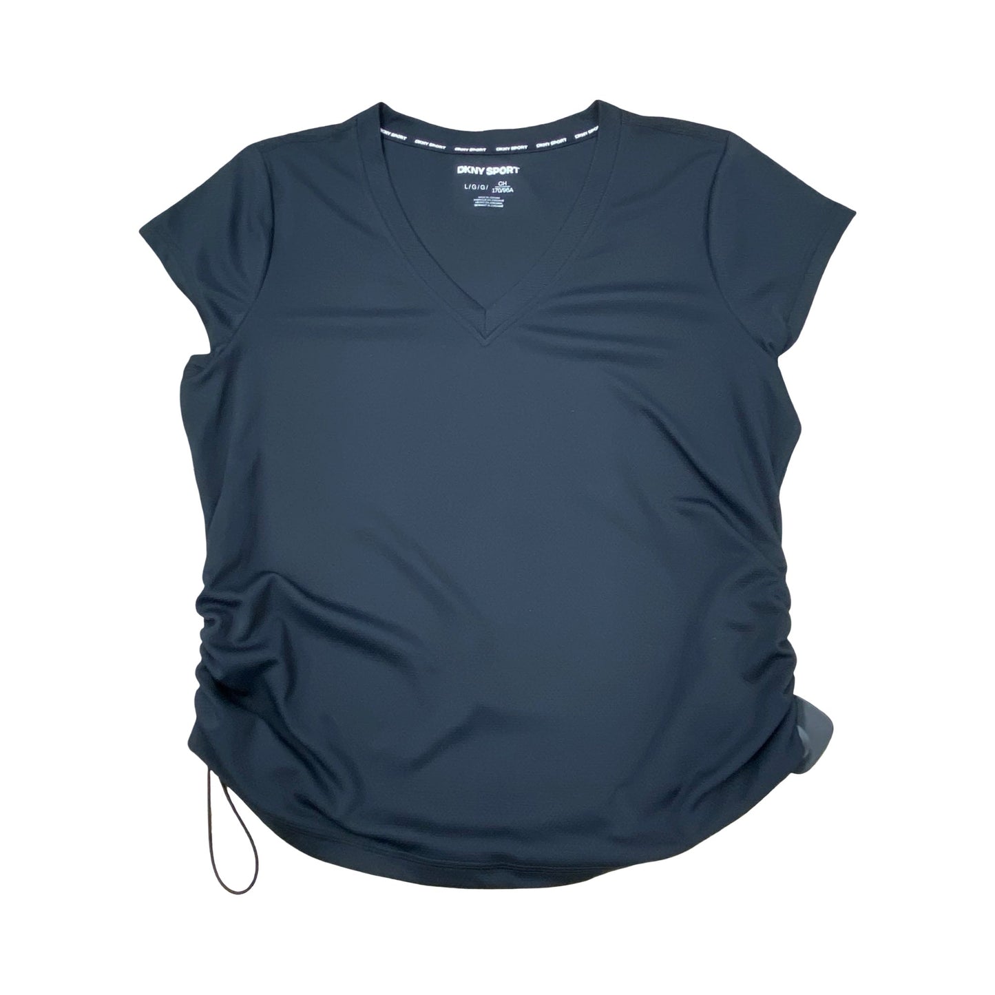 Athletic Top Ss By Dkny In Black, Size:L