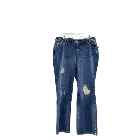 Jeans Wide Leg By Lane Bryant In Blue Denim, Size:18