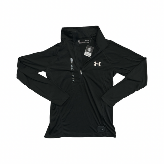 Athletic Top Ls Collar By Under Armour In Black, Size:S