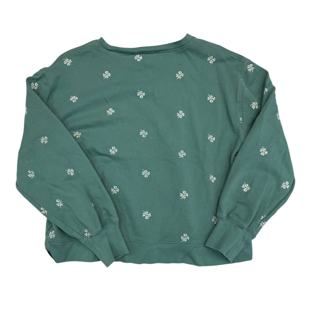 Sweatshirt Crewneck By Draper James In Green & White, Size:L