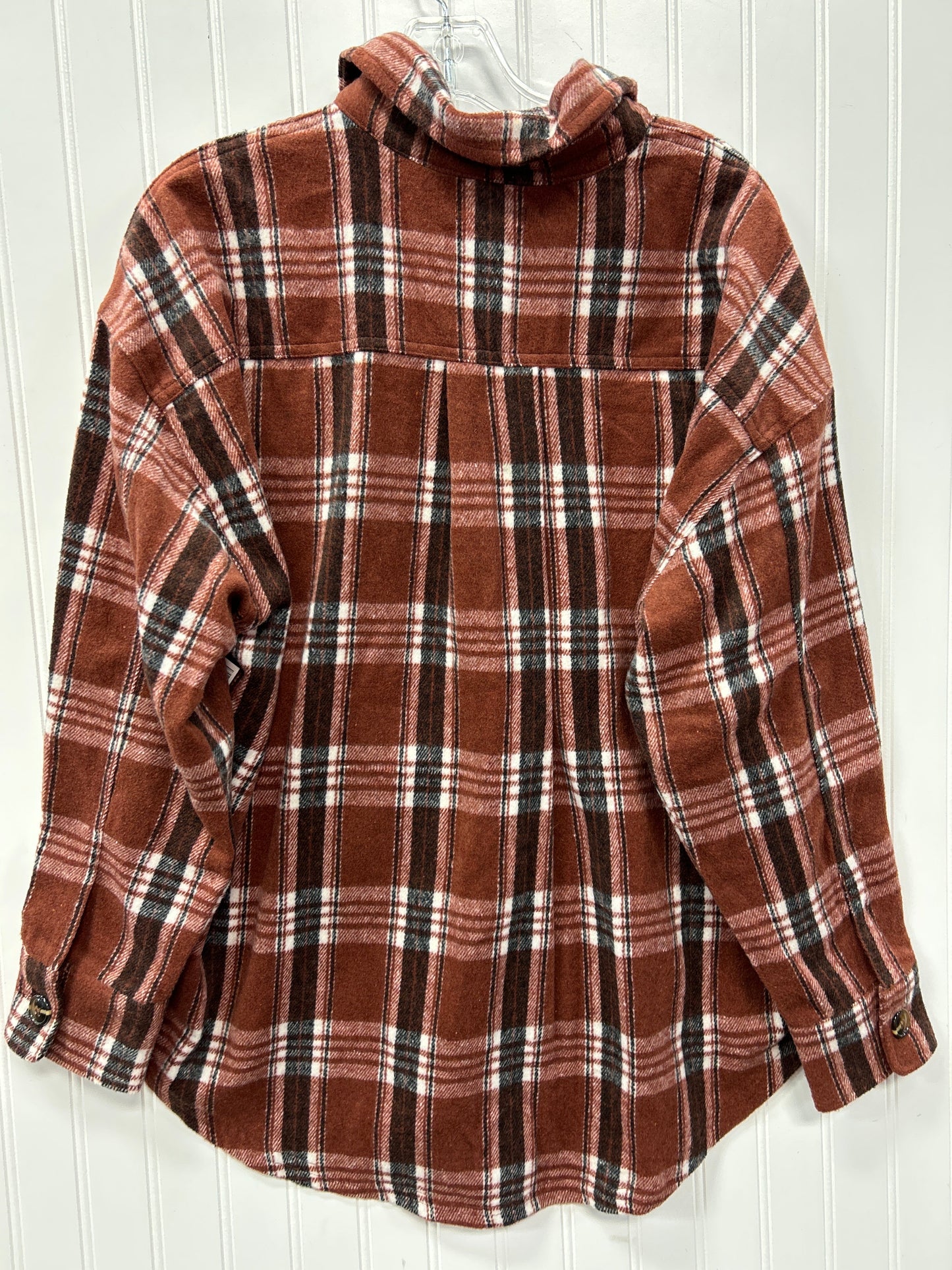Jacket Fleece By Clothes Mentor In Brown, Size:S
