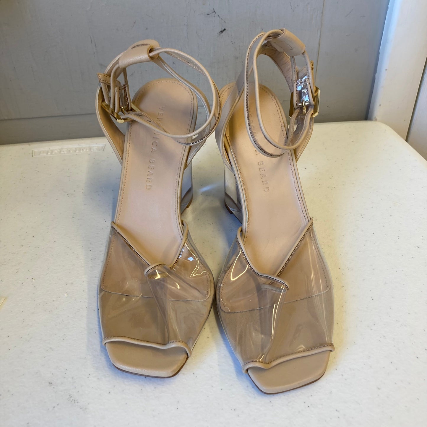 Shoes Heels Wedge By Veronica Beard In Clear, Size:7.5