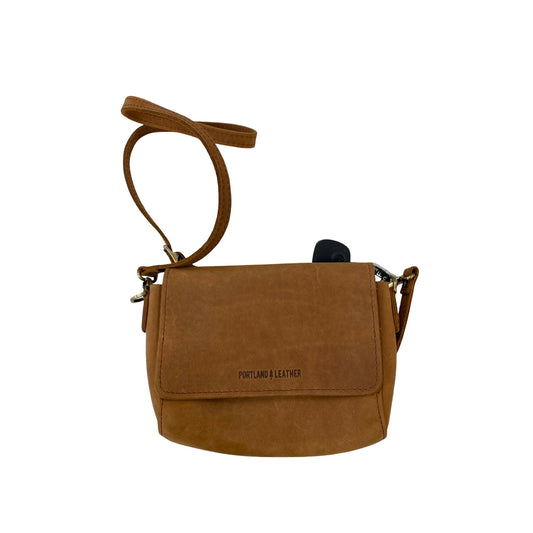 Handbag Leather By Portland Leather In Tan, Size:Small
