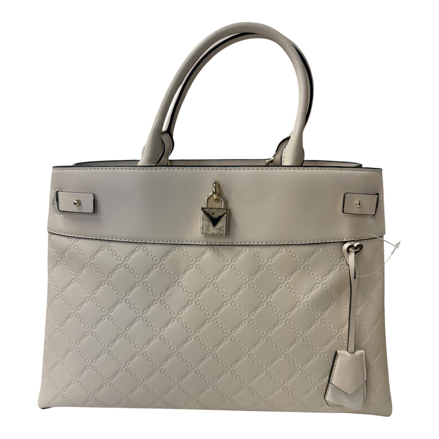 Handbag Designer By Michael Kors In Cream, Size:Large