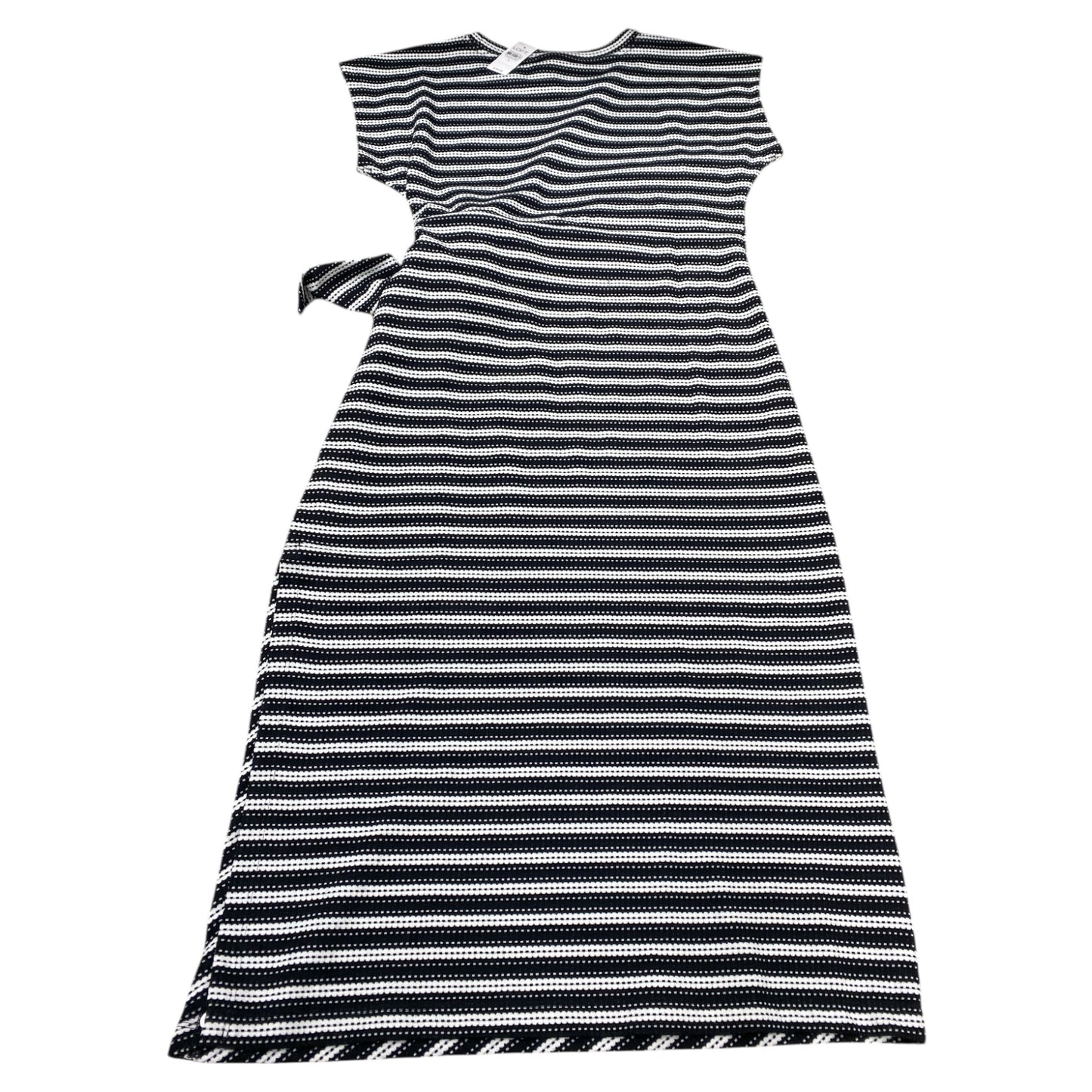 Dress Casual Midi By Loft In Black & White, Size:S