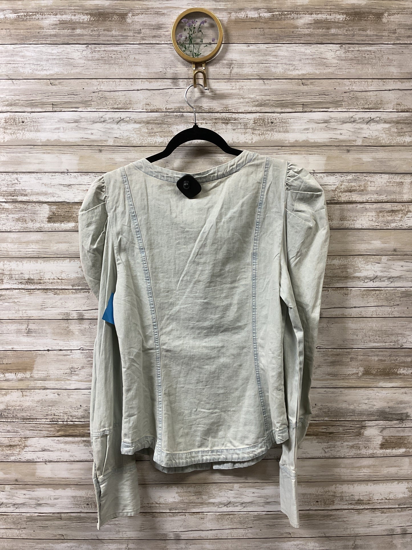 Blouse Ls By Free People In Blue, Size:M