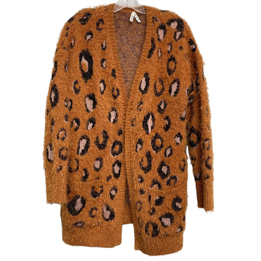 Sweater Cardigan By Mudd In Animal Print, Size:Xl