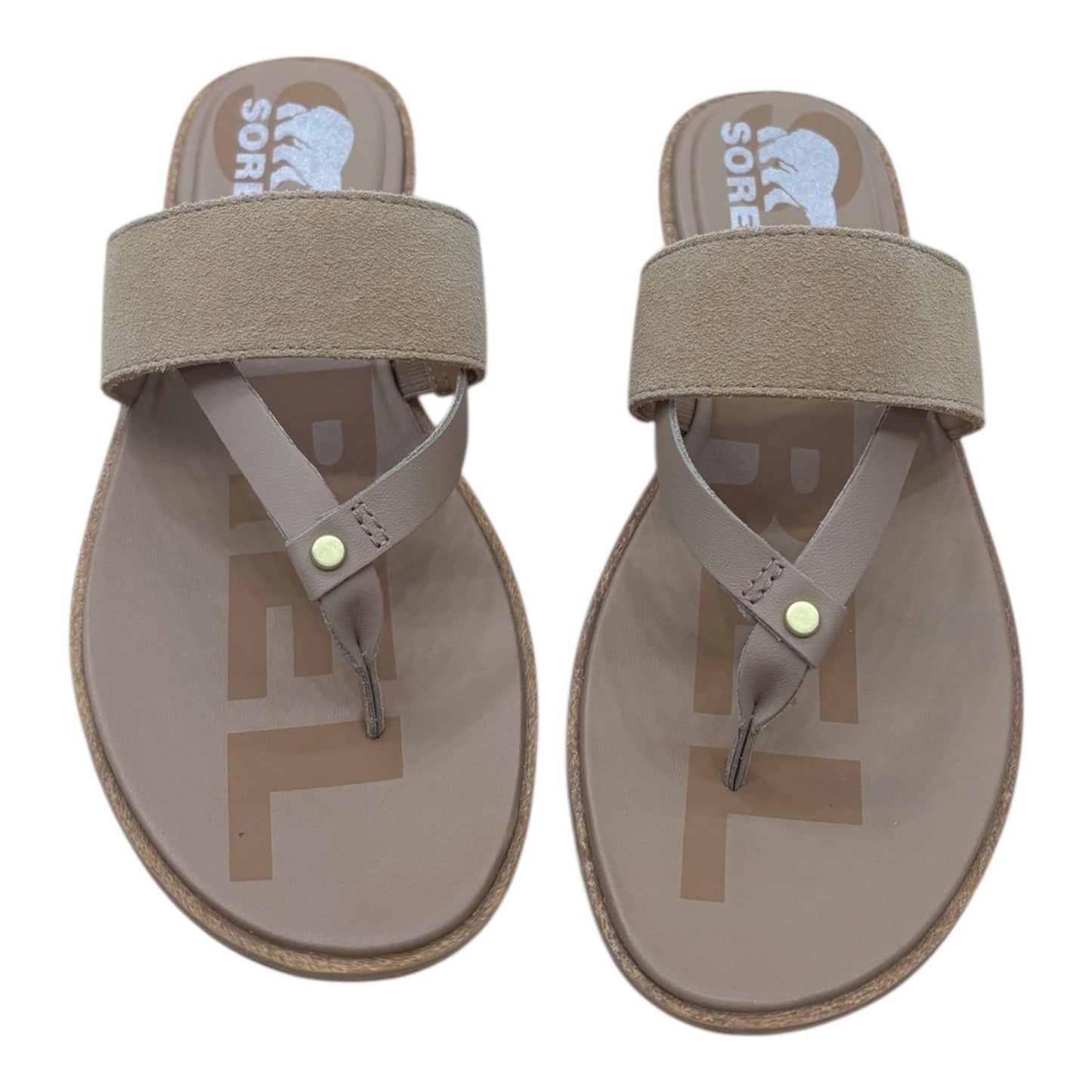 Sandals Flats By Sorel In Tan, Size:7.5