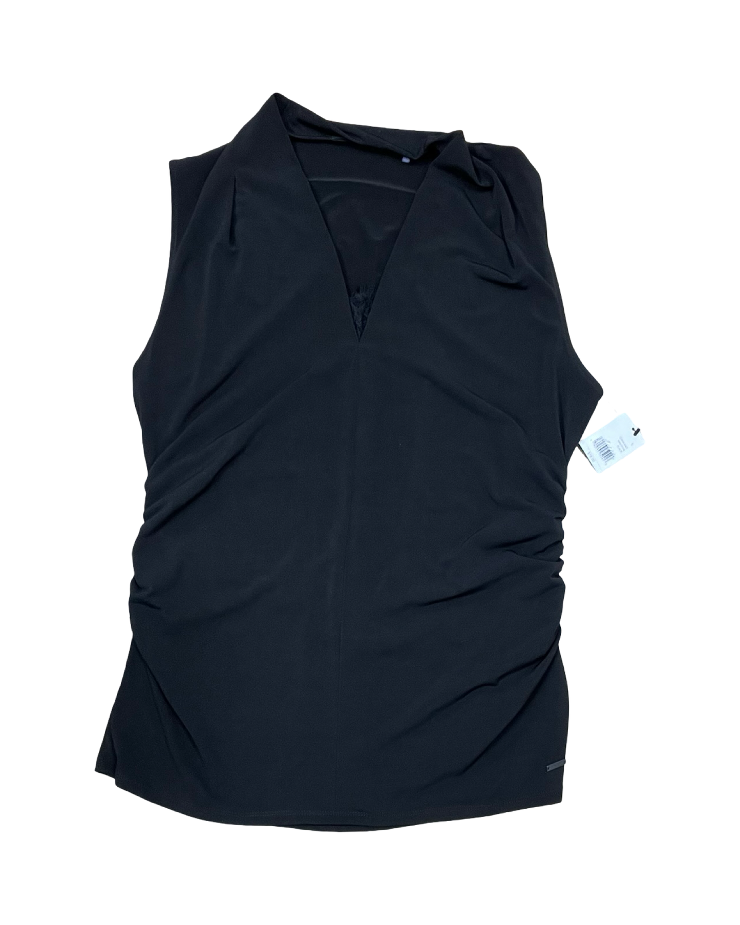 Top Sleeveless By Tahari In Black, Size:L