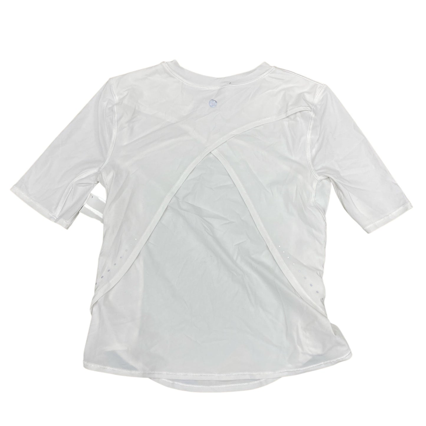 Athletic Top Ss By Lululemon In White, Size:0