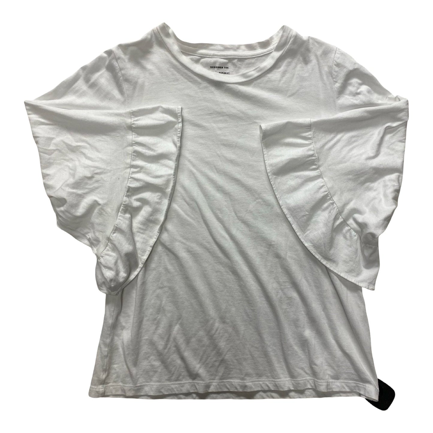 Top 3/4 Sleeve By Banana Republic In White, Size:S