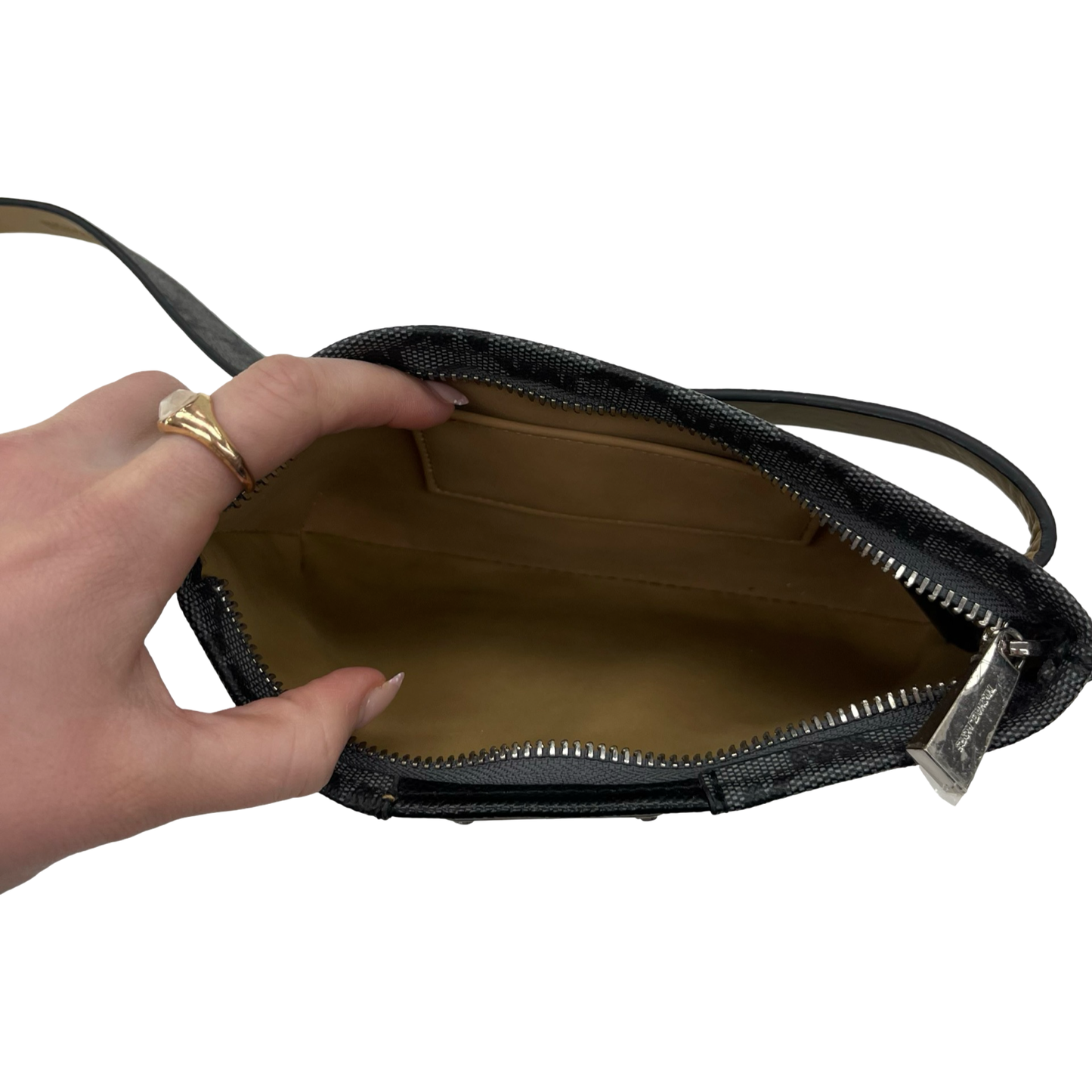 Belt Bag Designer By Michael Kors In Black & Grey, Size:Small