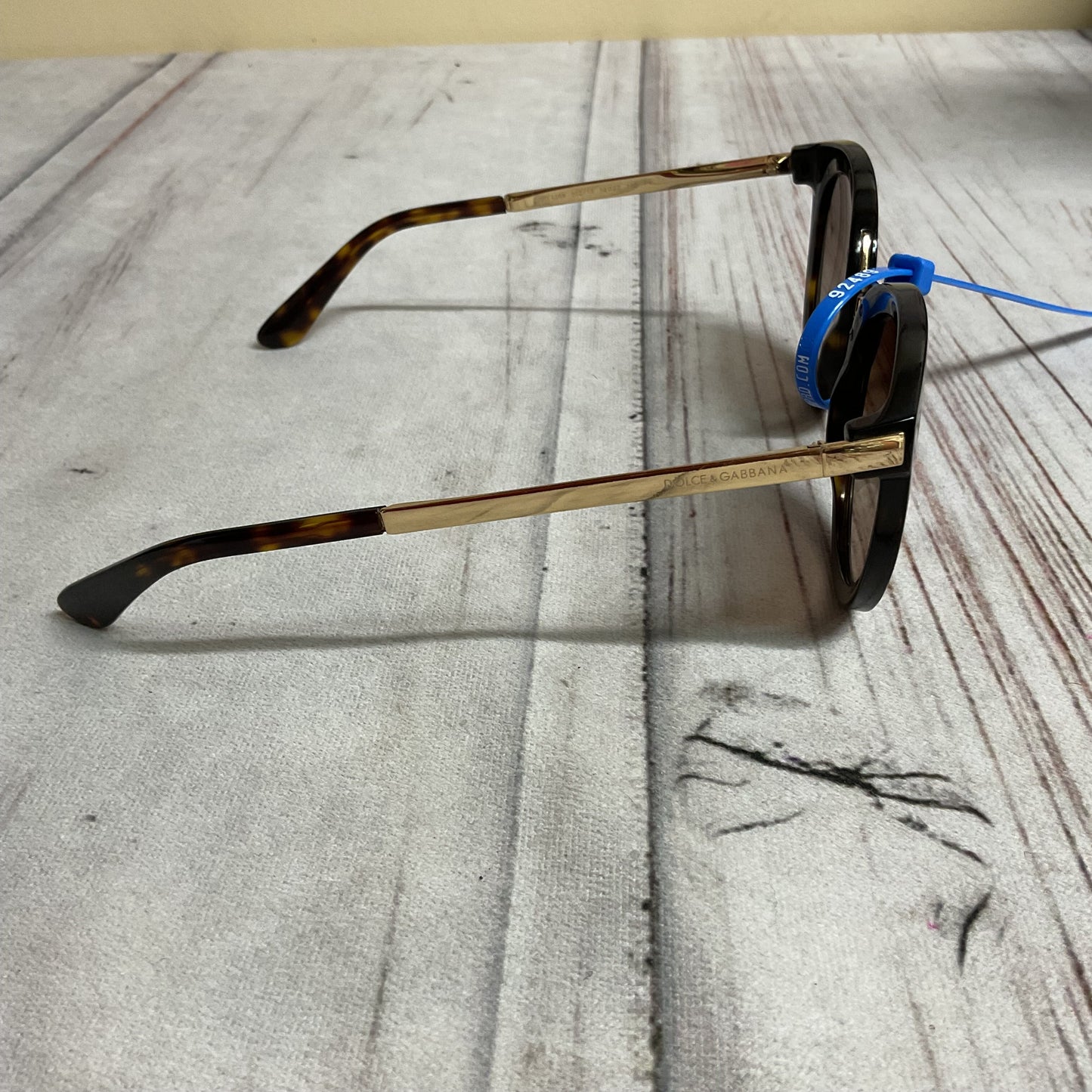 Sunglasses Luxury Designer By Dolce And Gabbana In Tortoise Shell Print