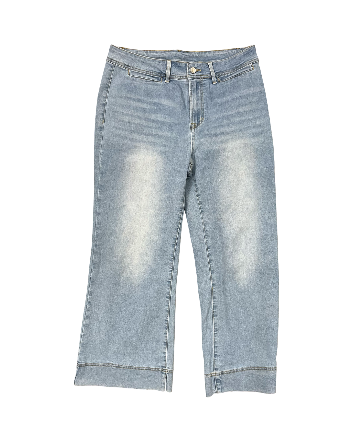 Jeans Wide Leg By Clothes Mentor In Blue Denim, Size:14