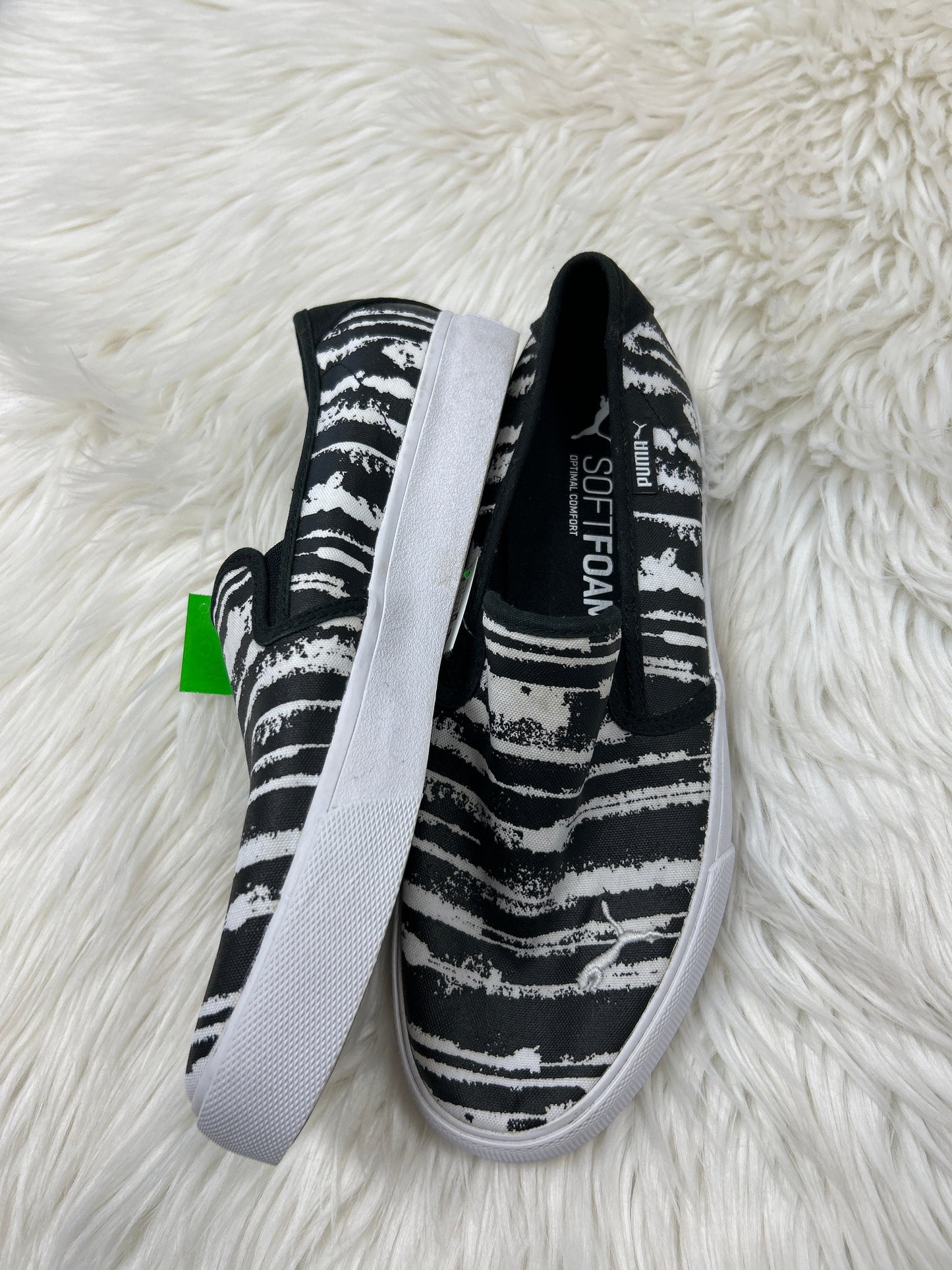 Shoes Flats By Puma In Black & White, Size:6.5