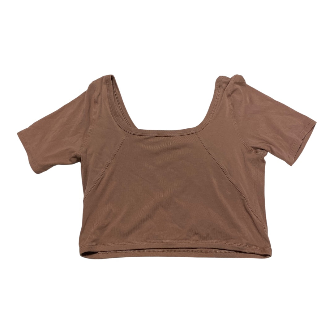 Athletic Top Ss By Lululemon In Brown, Size:14