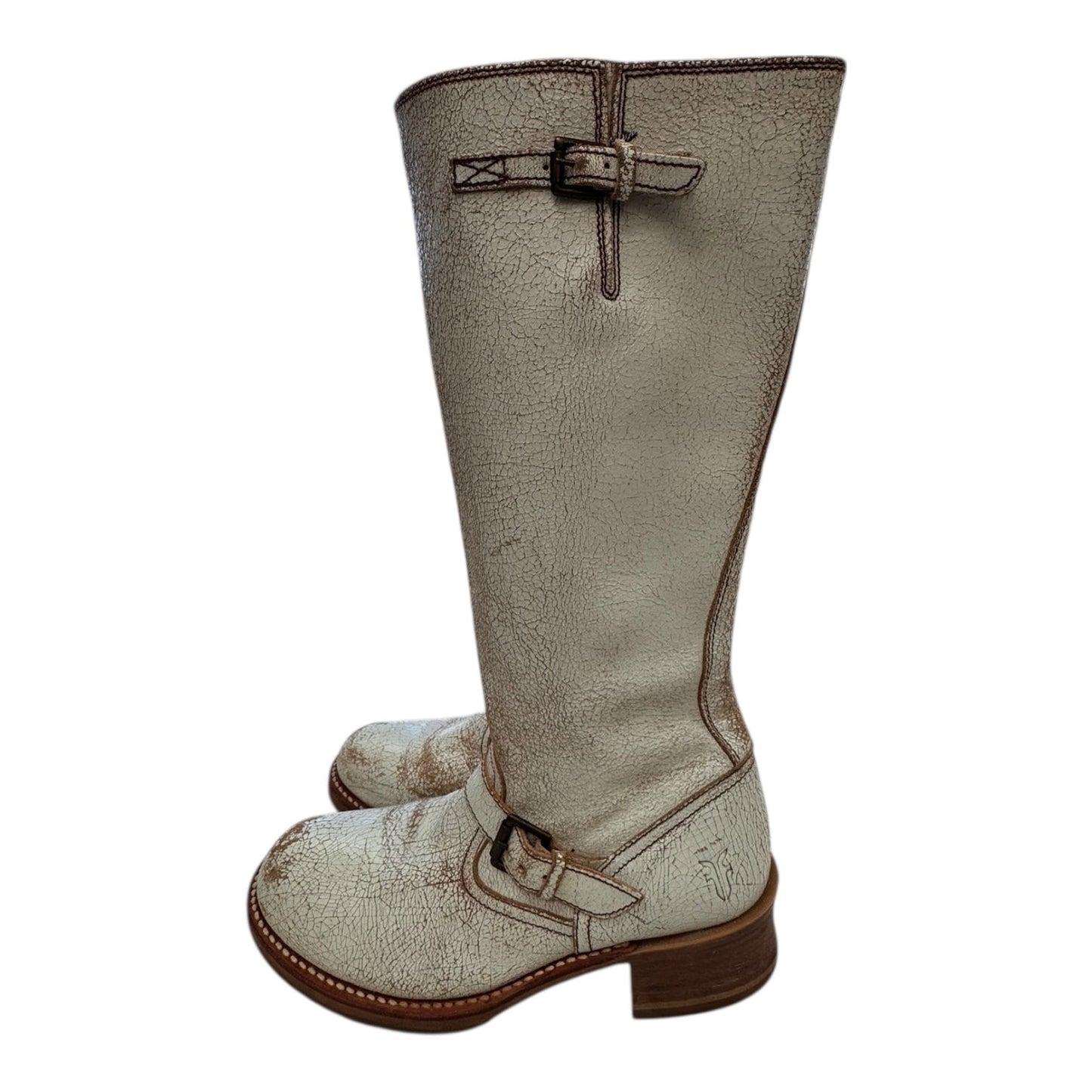Boots Designer By Frye In Cream & Tan, Size:10