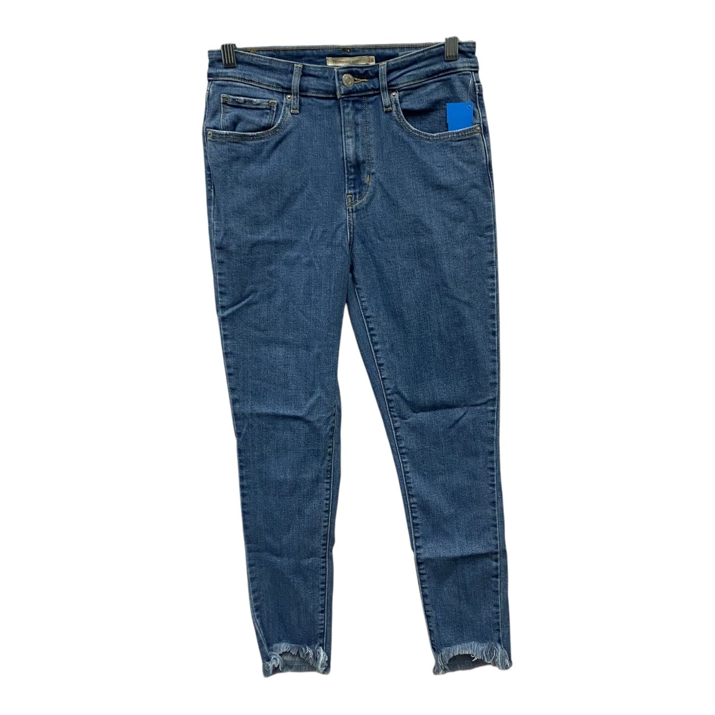 Jeans Skinny By Levis In Blue Denim, Size:6