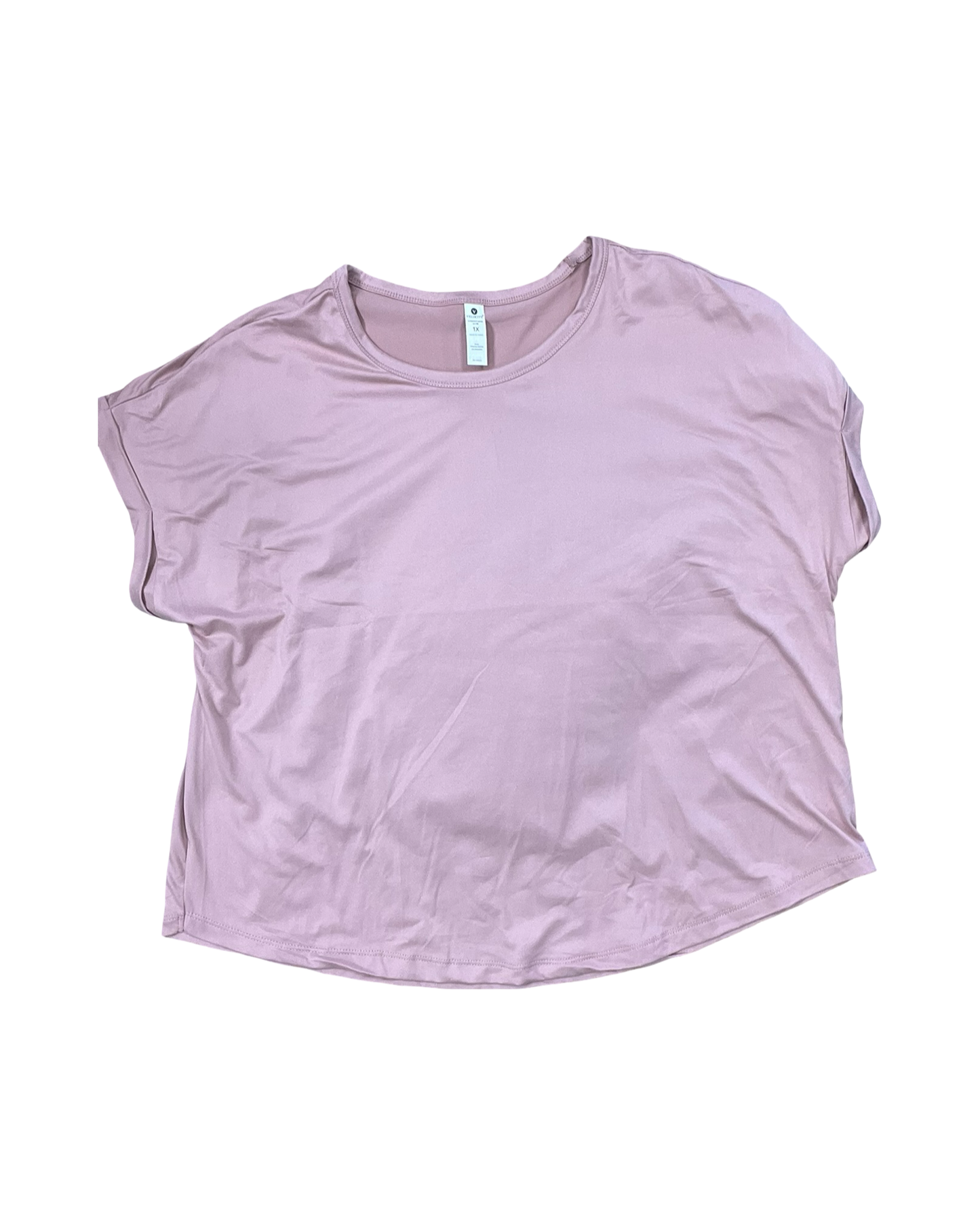 Athletic Top Ss By Velocity In Pink, Size:1X