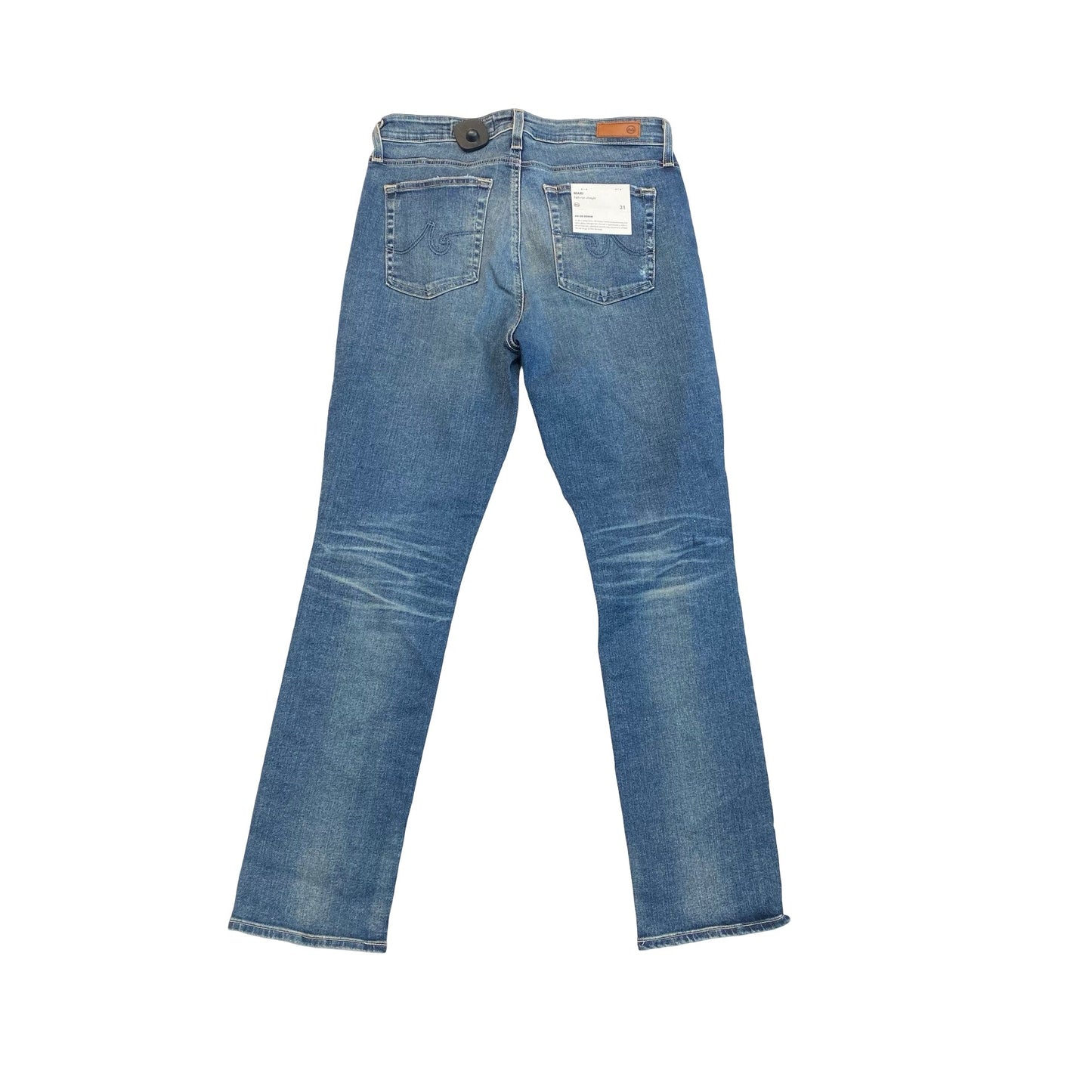 Jeans Straight By Ag Jeans In Blue Denim, Size:12