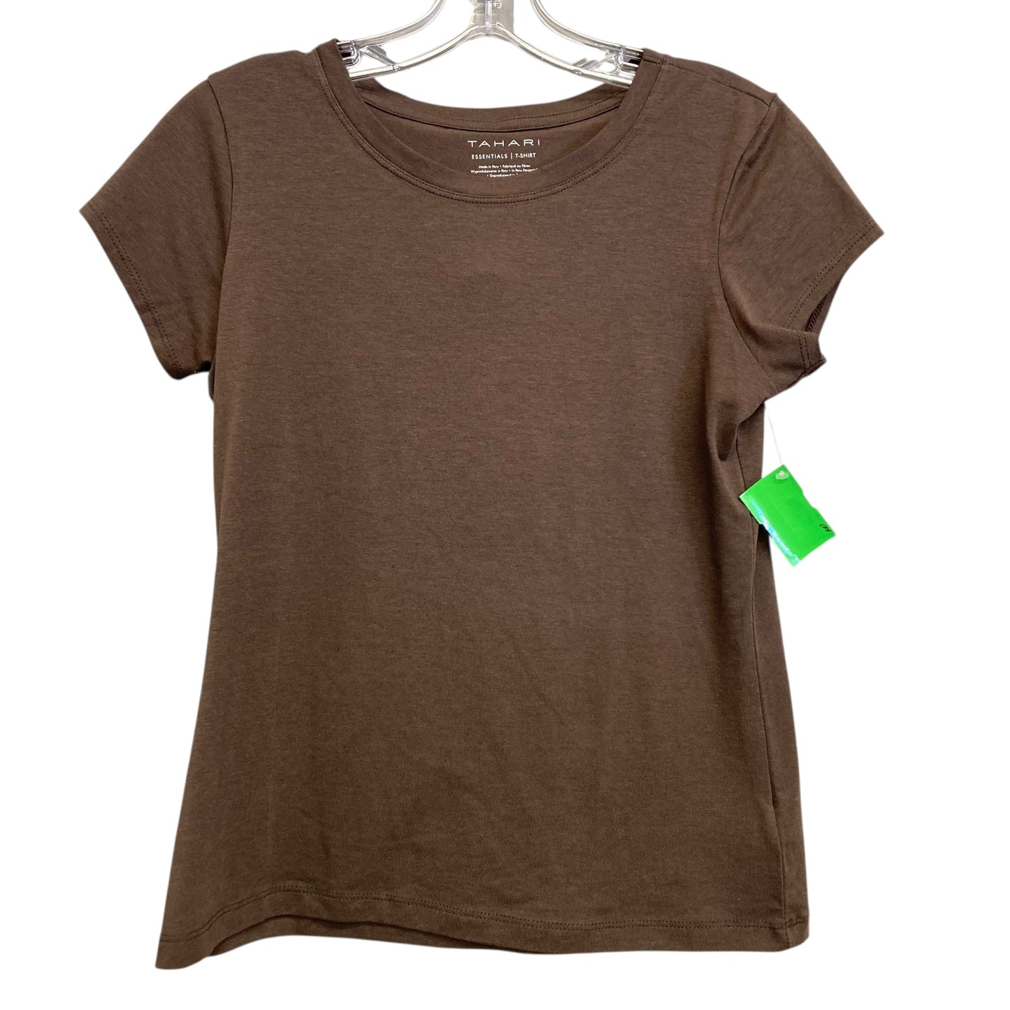 Top Ss Basic By Tahari In Brown, Size:S
