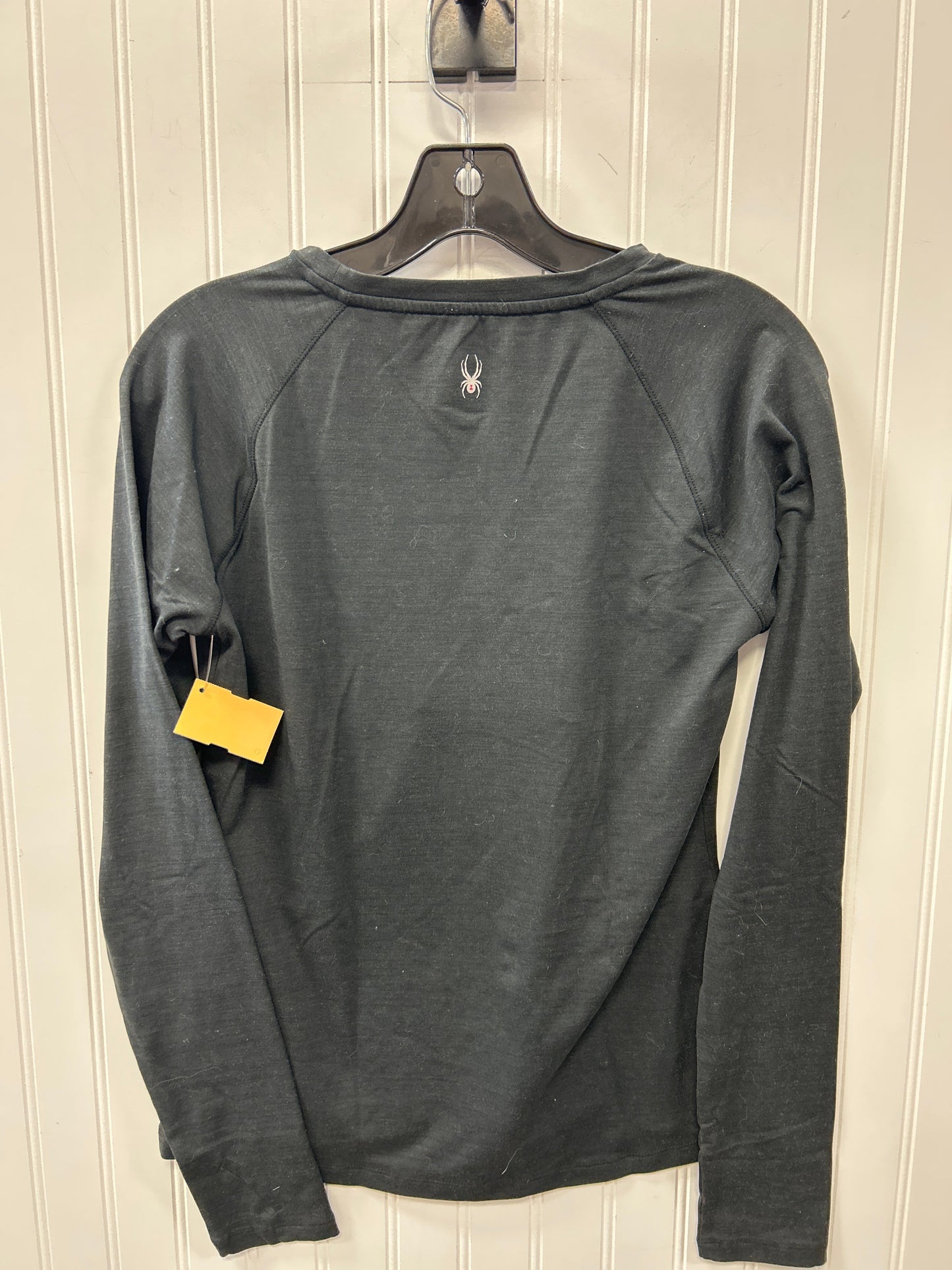 Athletic Top Ls Crewneck By Spyder In Black, Size:S