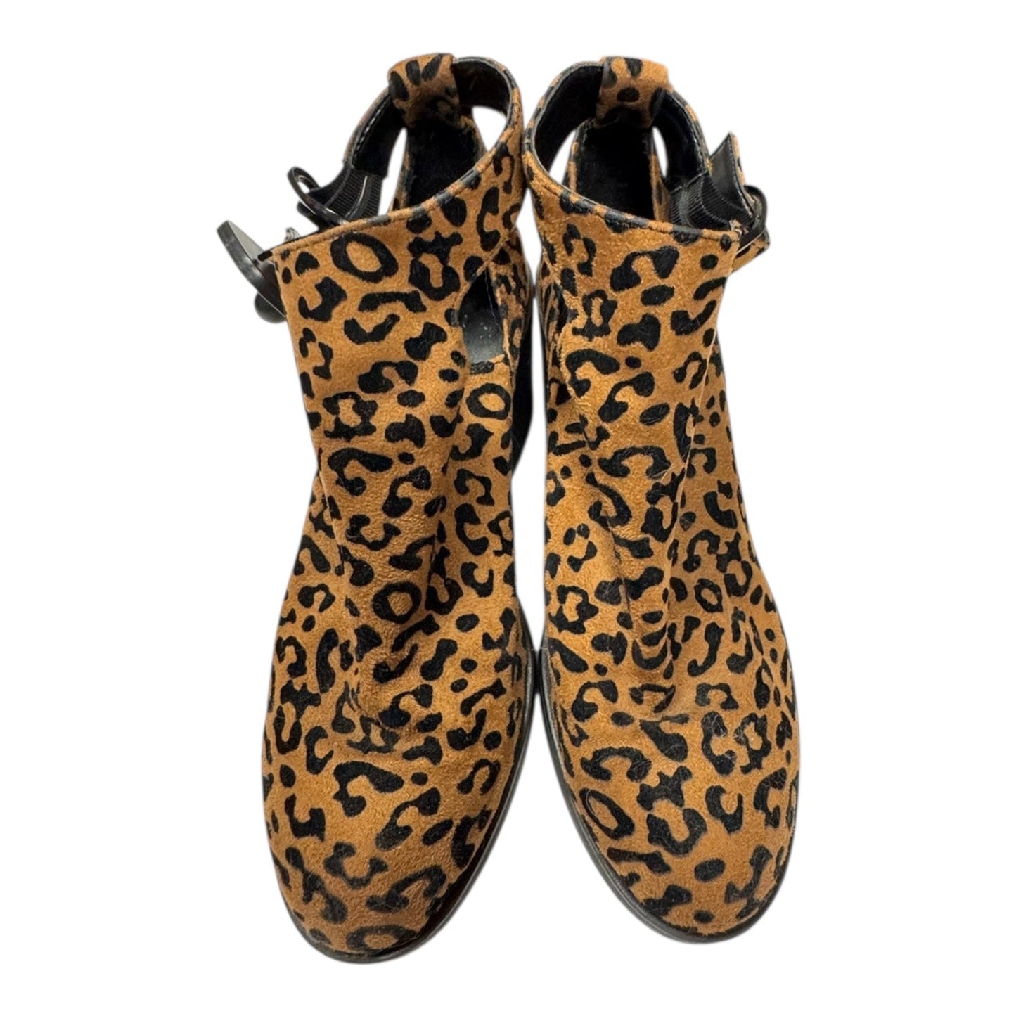 Boots Ankle Heels By Mix No 6 In Animal Print, Size:8.5