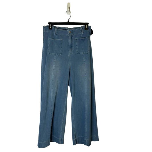 Jeans Wide Leg By Halara In Blue Denim, Size:Xl