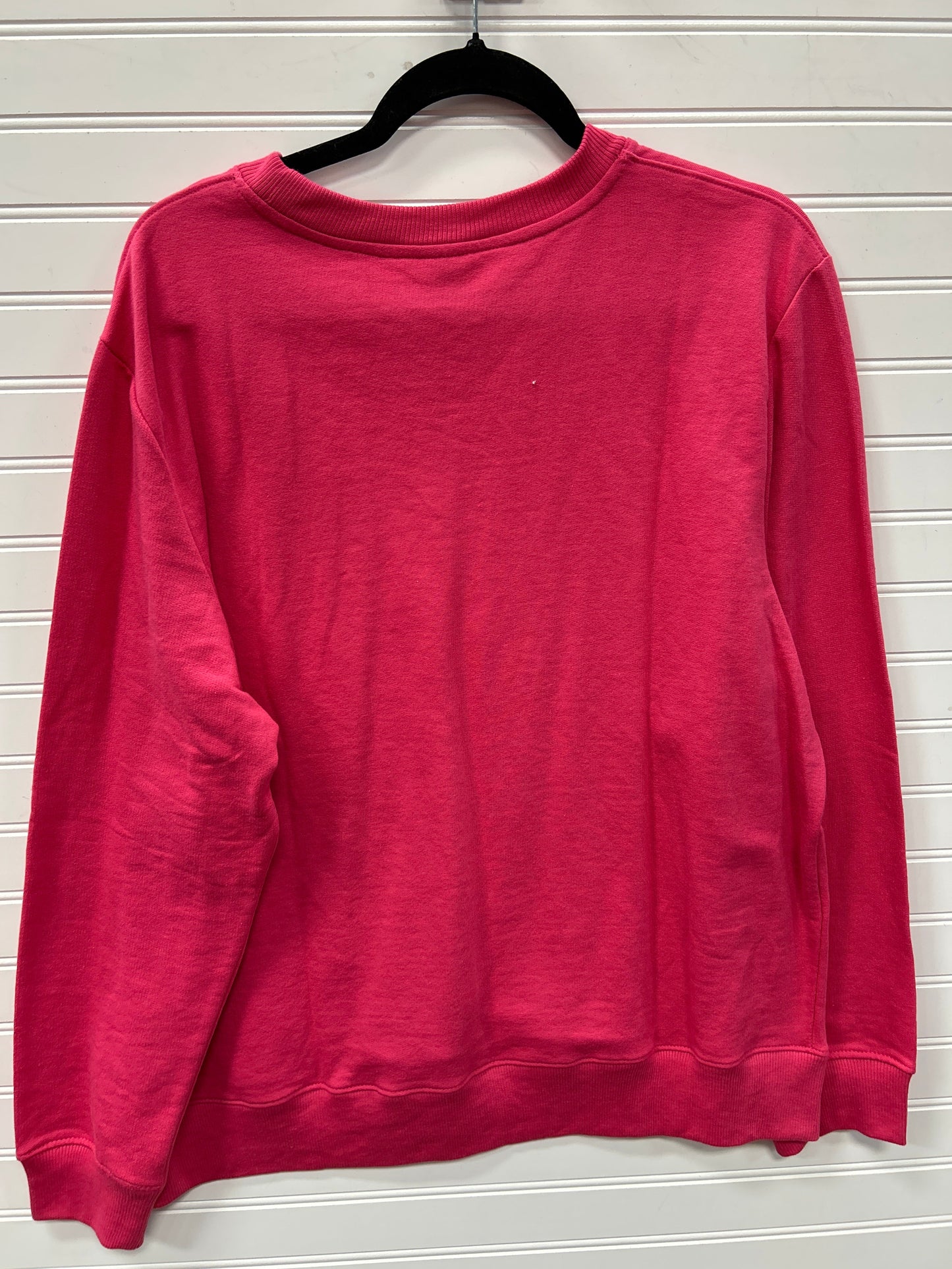 Athletic Top Ls Crewneck By Bebe In Pink, Size:Xl