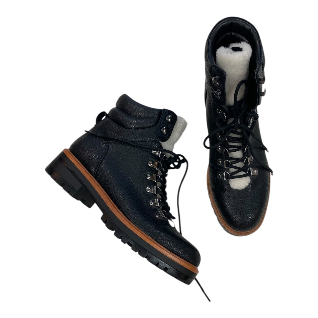 Boots Ankle Flats By Marc Fisher In Black, Size:8