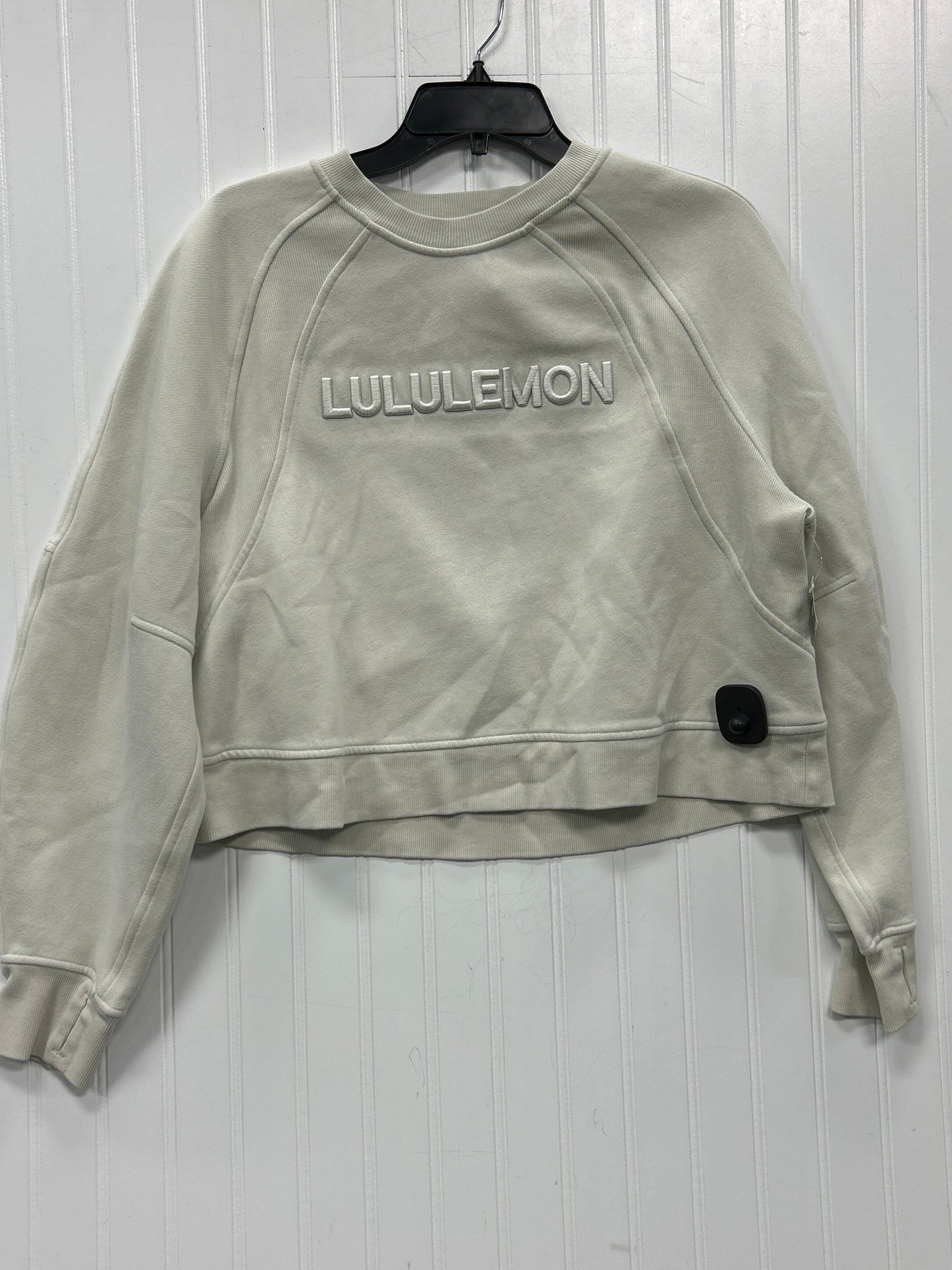 Athletic Sweatshirt Crewneck By Lululemon In Cream, Size:M