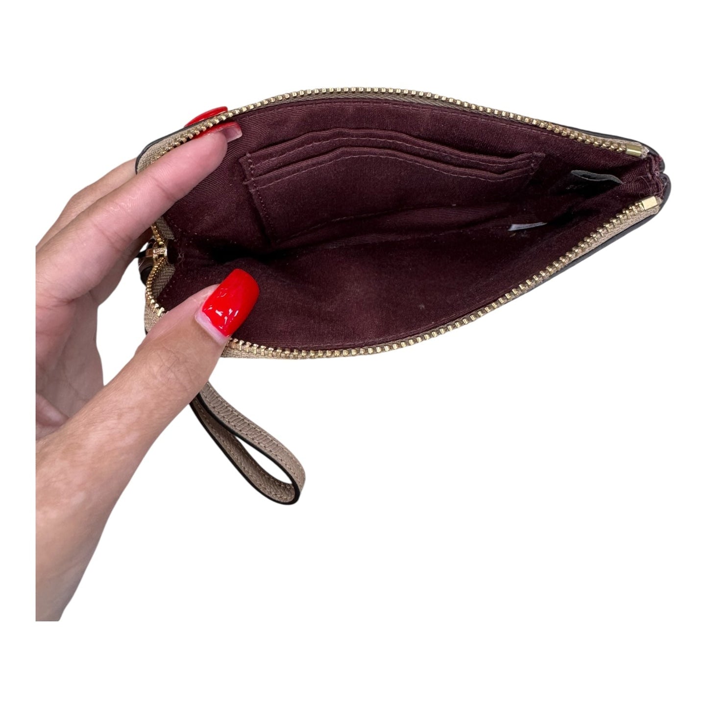 Wallet Designer By Coach In Mauve, Size:Small