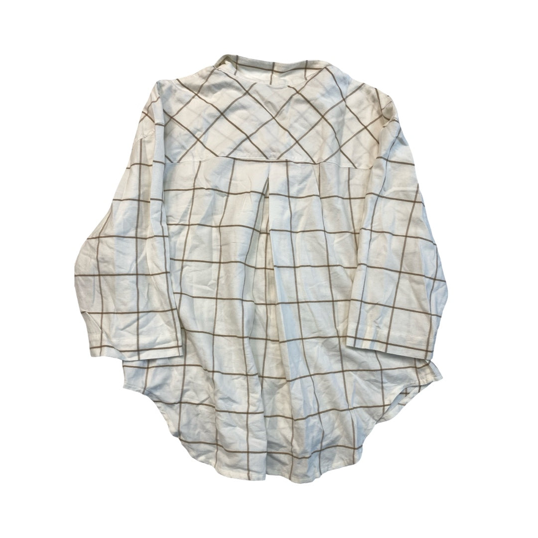 Top Ls By Lunya In Cream & Tan, Size:S