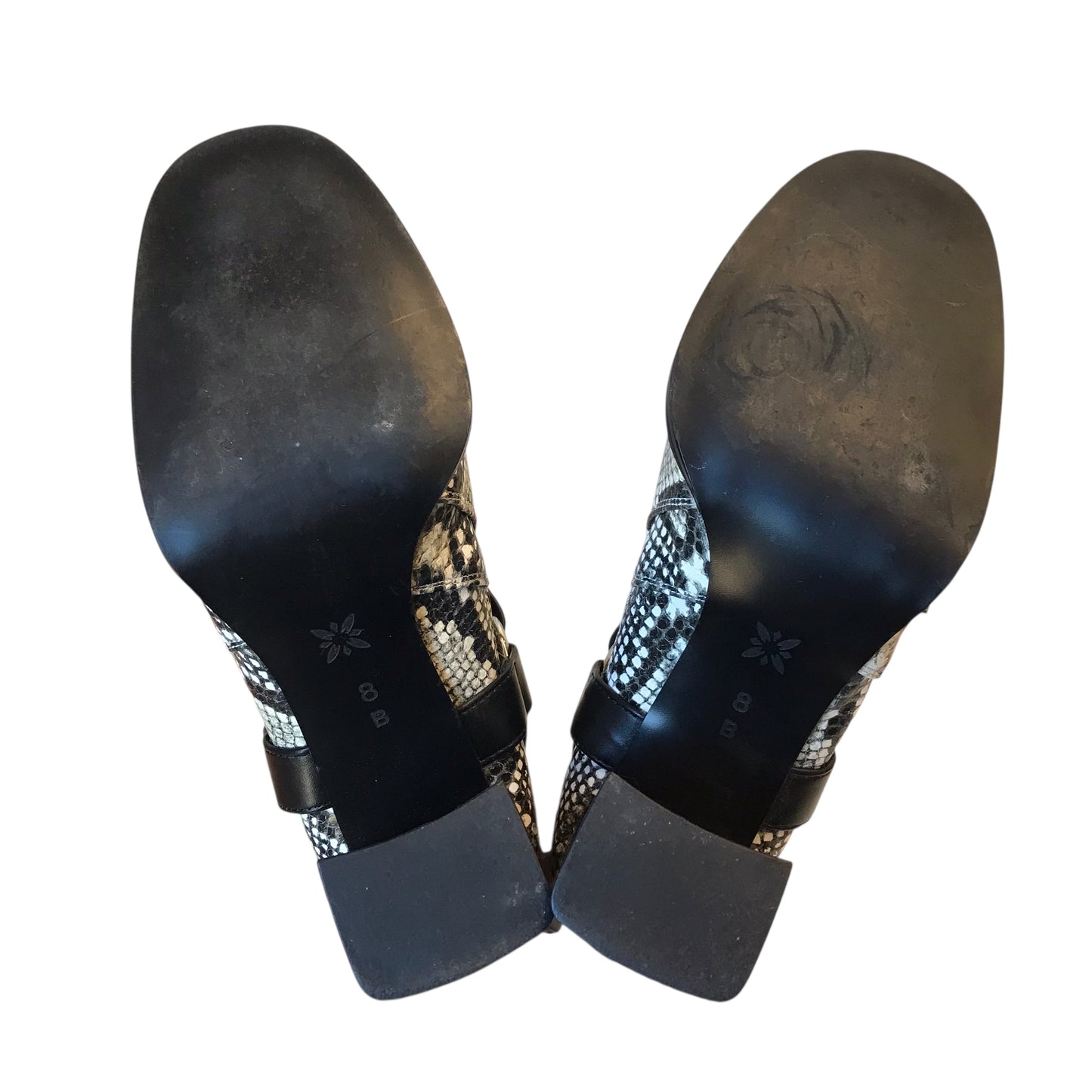 Boots Ankle Heels By Bcbgeneration In Black & White, Size:8