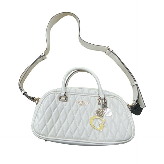 Handbag By Guess In Ivory, Size:Medium
