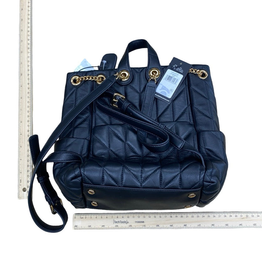 Backpack Designer By Karl Lagerfeld In Black & Gold, Size:Medium