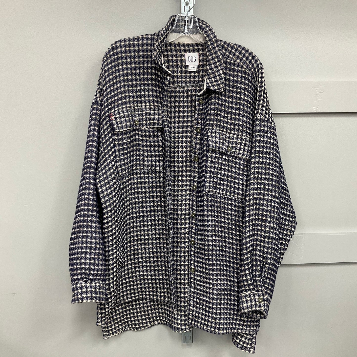 Jacket Shirt By Bdg In Blue, Size:M