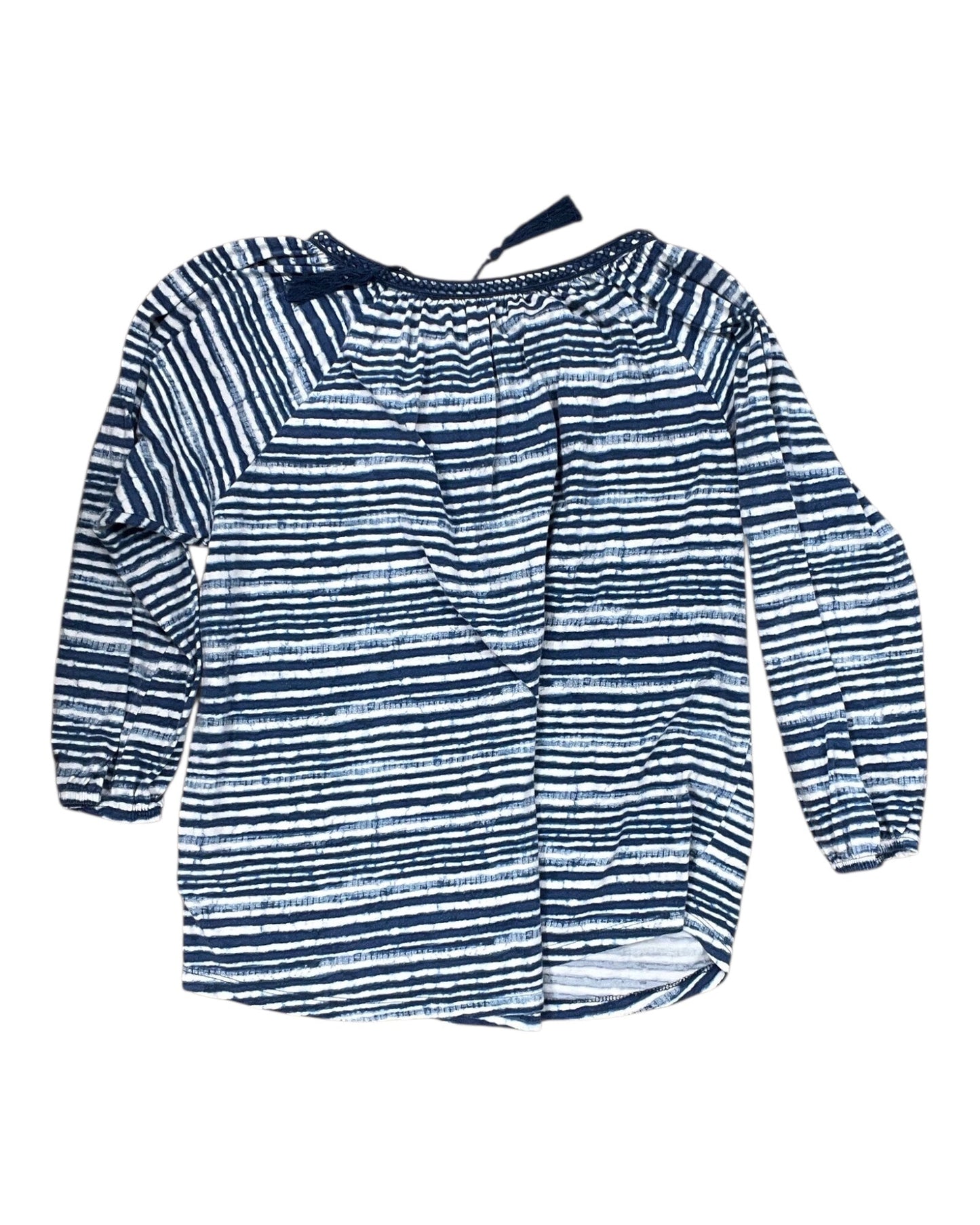 Top 3/4 Sleeve By Chaps In Blue, Size:Sp