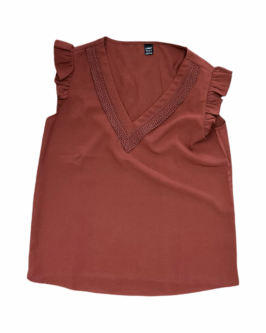 Top Ss By Clothes Mentor In Orange, Size:S