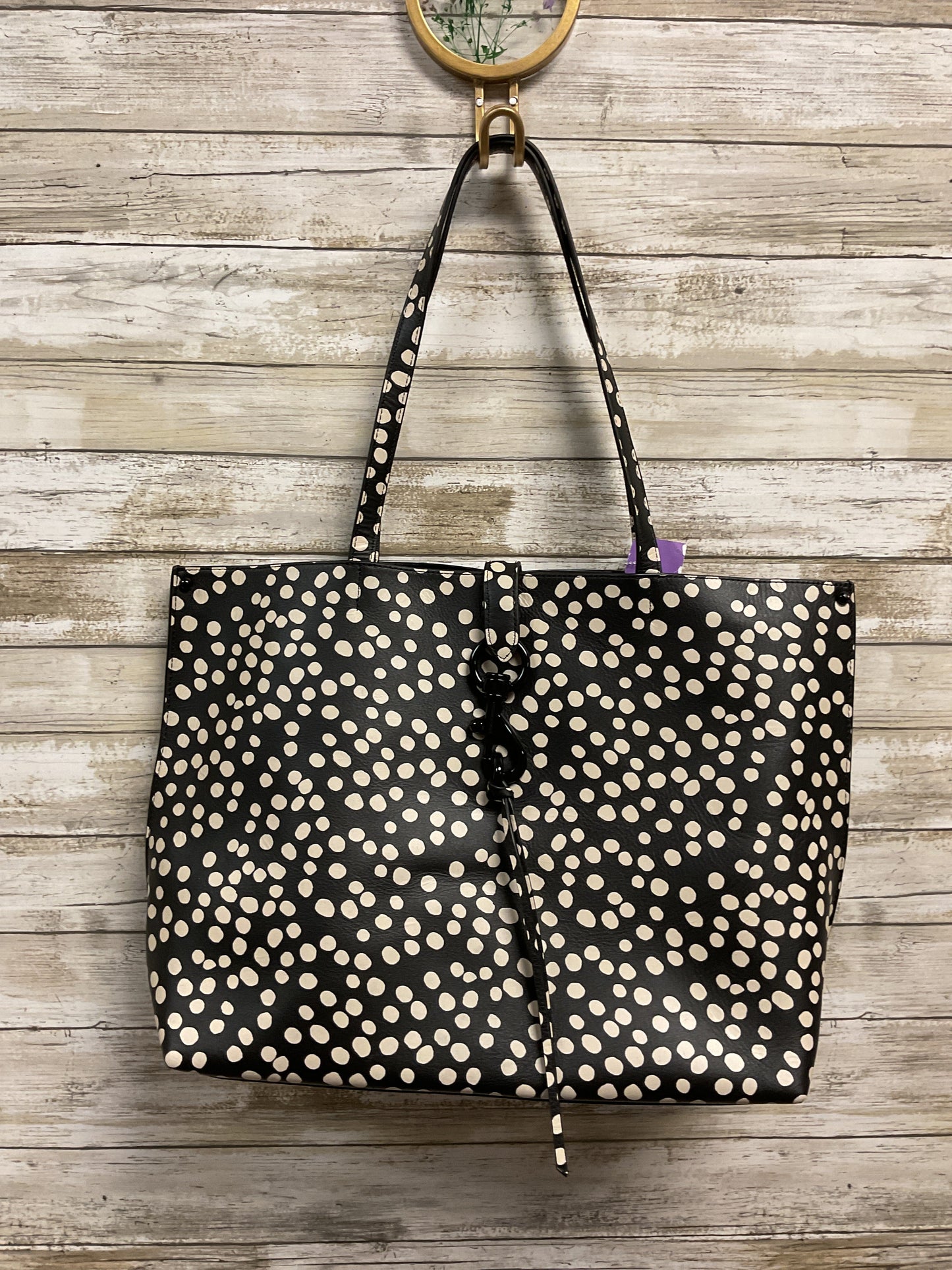 Tote Designer By Rebecca Minkoff In Polkadot Pattern, Size:Large